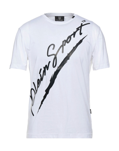 Plein Sport Cotton Embossed Printed  T-shirt In White