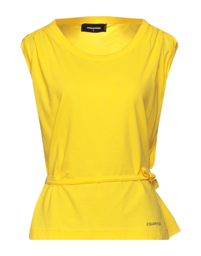 Dsquared2 T-shirts In Yellow