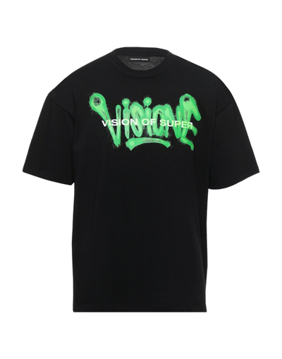 Vision Of Super Spray Paint Logo-print T-shirt In Black