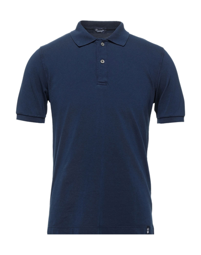 Drumohr Polo Shirts In Dark Blue