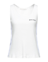 Palm Angels Logo-print Sleeveless Tank Top In White