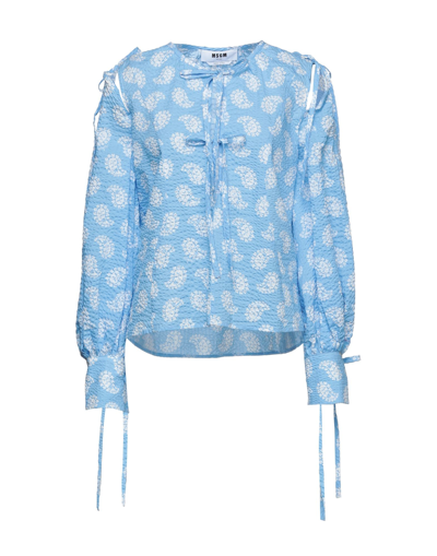 Msgm Blouses In Sky Blue
