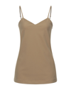 Max Mara Pelota Slip Strap Top In Beige