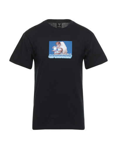 Huf T-shirts In Black