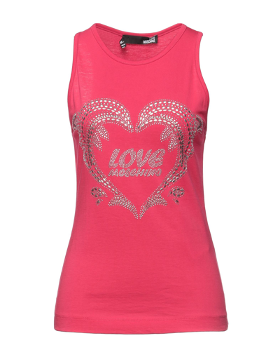 Love Moschino Tank Tops In Pink