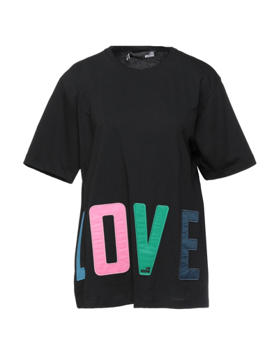 Love Moschino T-shirts In Black