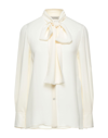 Valentino Silk Georgette Blouse With Tie Neckline In White