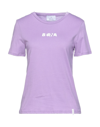 Berna Woman T-shirt Lilac Size L Cotton, Elastic Fibres In Purple