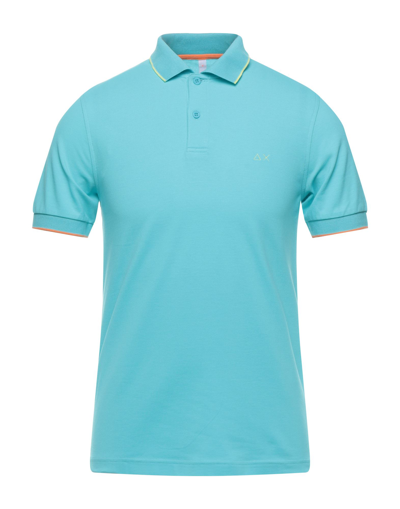 Sun 68 Polo Shirts In Blue