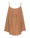 Federica Tosi Tank Tops In Camel