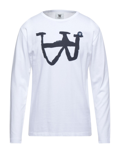 Double A By Wood Wood T-shirts In White