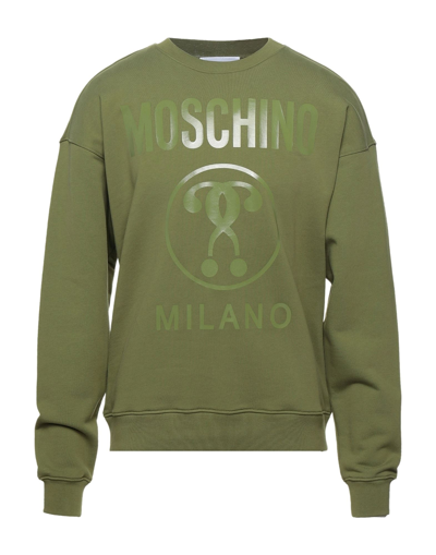 Moschino Sweatshirts In Military Green