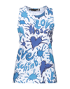 Love Moschino Tank Tops In Blue