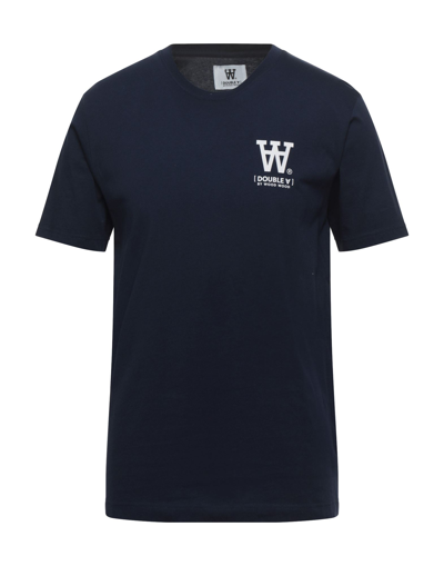 Double A By Wood Wood T-shirts In Blue