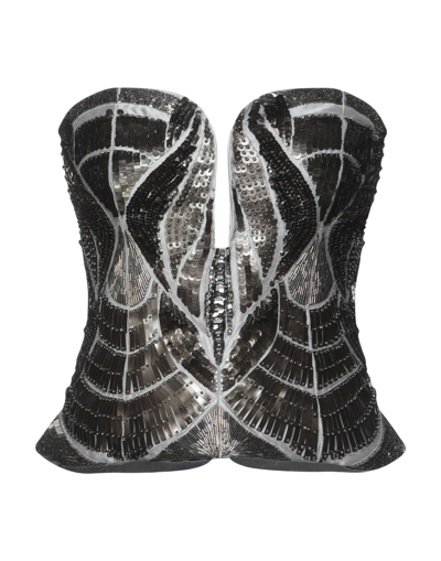 Alberta Ferretti Tops In Grey
