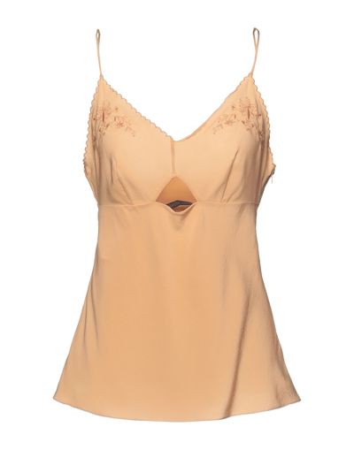 Alberta Ferretti Tops In Beige