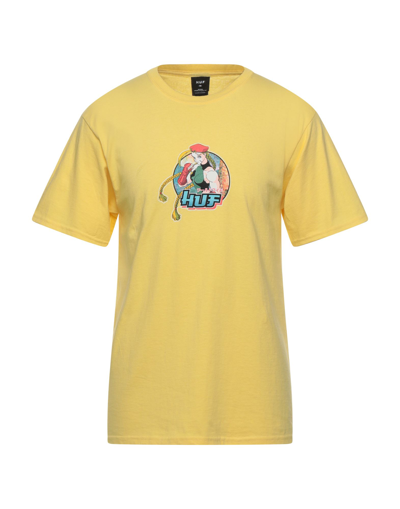 Huf T-shirts In Yellow