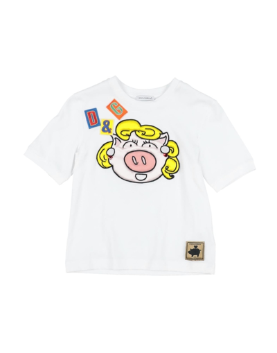 Dolce & Gabbana Kids' T-shirts In White