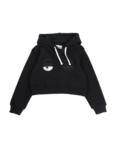 Chiara Ferragni Kids' Sweatshirts In Black