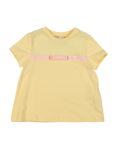 Elisabetta Franchi Kids' T-shirts In Yellow