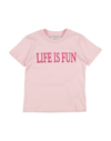 Alberta Ferretti Kids' T-shirts In Light Pink