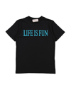 Alberta Ferretti Kids' T-shirts In Black