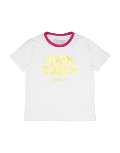 Gaelle Paris Kids' T-shirts In White