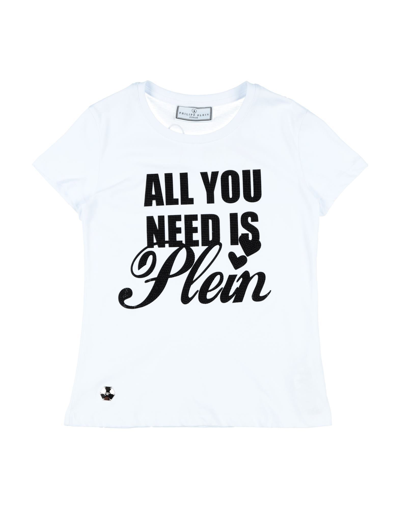 Philipp Plein Kids' T-shirts In White