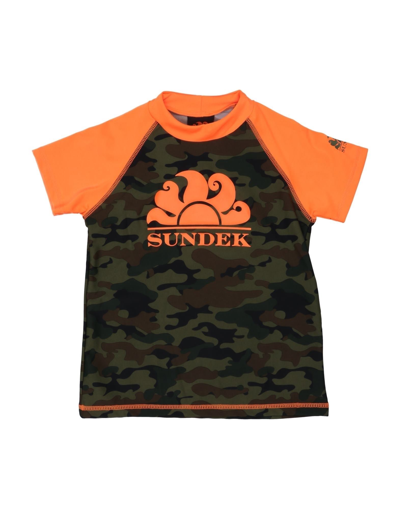 Sundek Kids' T-shirts In Orange