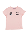 Chiara Ferragni Kids' T-shirts In Blush