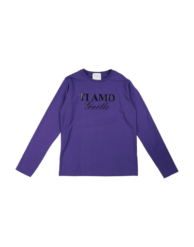 Gaelle Paris Kids' T-shirts In Purple