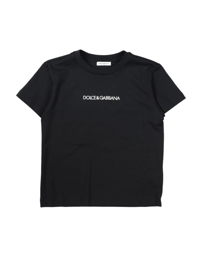 Dolce & Gabbana Kids' T-shirts In Black