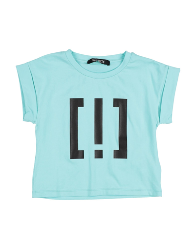 !m?erfect Kids'  Toddler Girl T-shirt Turquoise Size 6 Cotton, Elastane In Blue