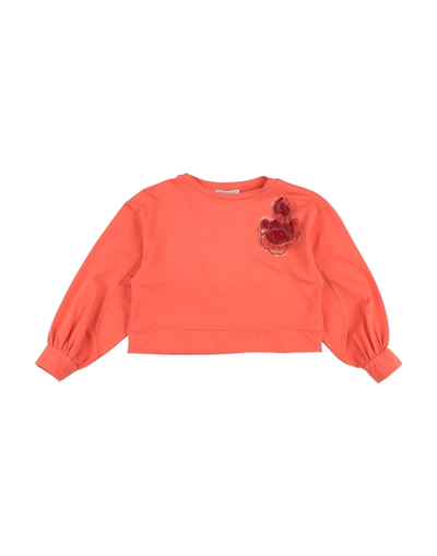 Patrizia Pepe Kids' Sweatshirts In Orange