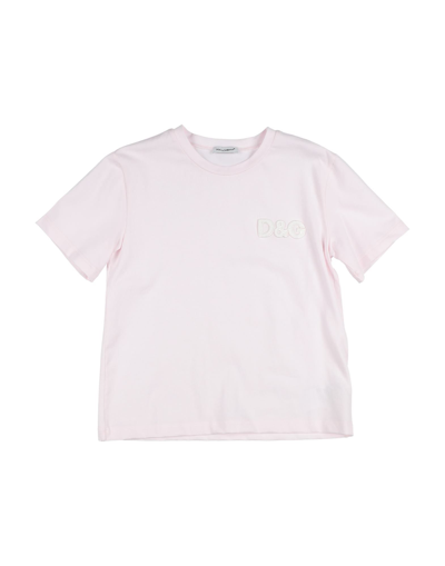 Dolce & Gabbana Kids' T-shirts In Light Pink