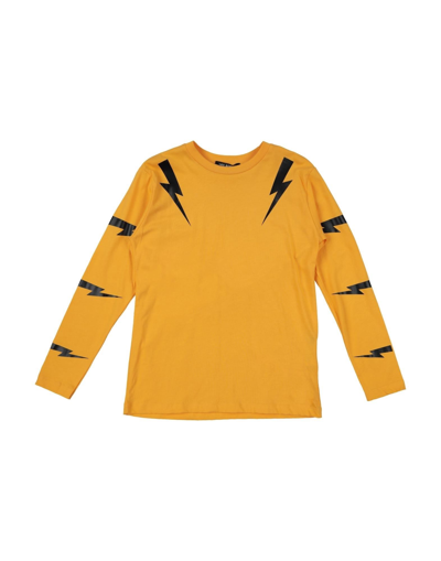 Neil Barrett Kids' T-shirts In Yellow