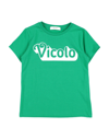 Vicolo Kids' T-shirts In Green