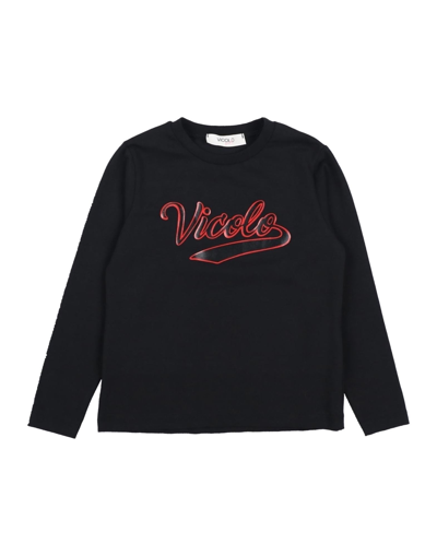 Vicolo Babies' T-shirts In Black