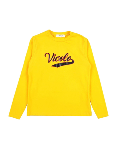 Vicolo Kids' T-shirts In Yellow