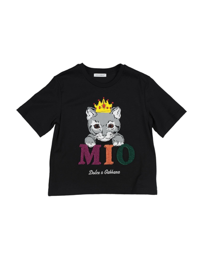 Dolce & Gabbana Kids' T-shirts In Black