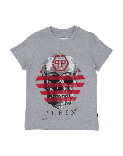 Philipp Plein Kids' T-shirts In Grey