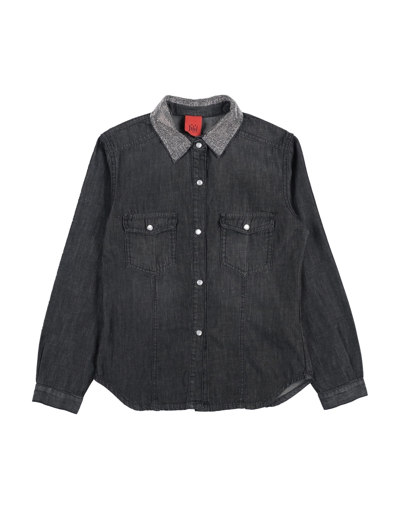 Jijil Jolie Kids' Denim Shirts In Grey