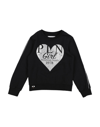 Philipp Plein Toddler Girl Sweatshirt Black Size 6 Cotton, Polyester, Elastane In Black