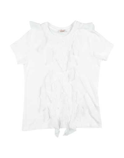 Elisabetta Franchi Babies'  Toddler Girl T-shirt White Size 6 Viscose, Elastane, Polyester, Polyamide