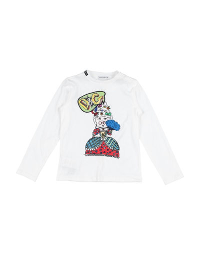 Dolce & Gabbana Babies' T-shirts In White