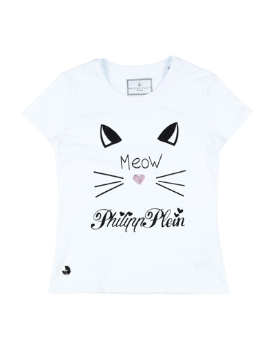 Philipp Plein Kids' T-shirts In White