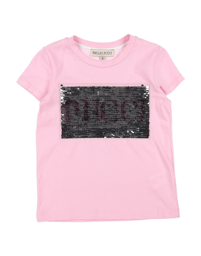 Emilio Pucci Kids' T-shirts In Pink
