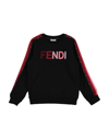 Fendi Kids' Sweatshirts In Black