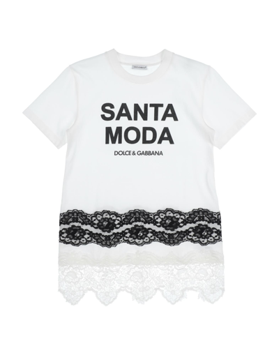 Dolce & Gabbana Babies' T-shirts In White