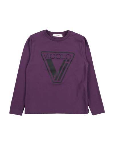 Vicolo Babies' T-shirts In Purple